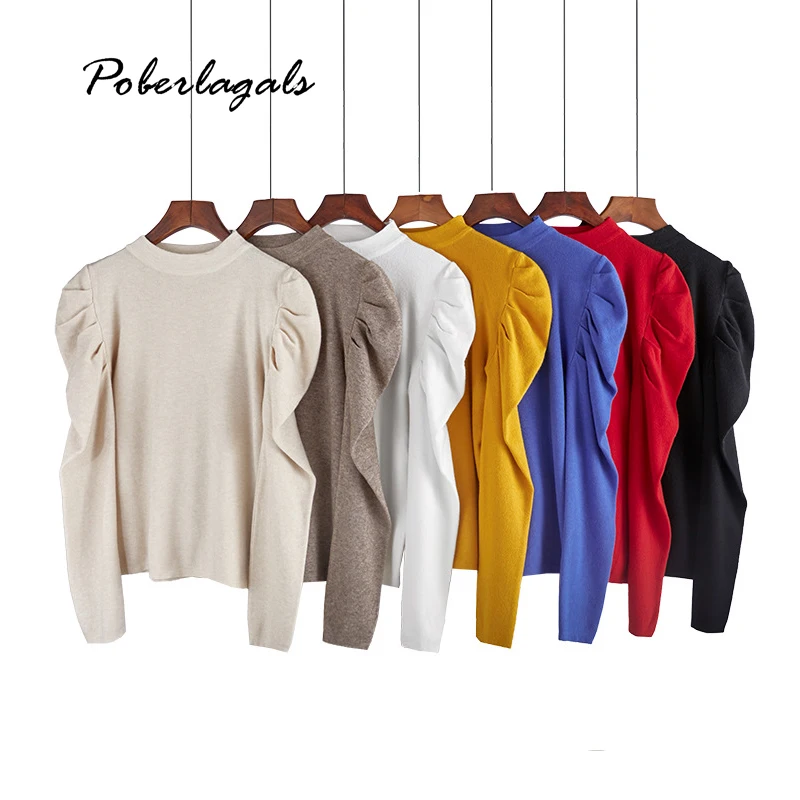 Fashion jumper Autumn winter Knitted Sweater Women 2019 korean oversized sweaters female Puff sleeve wild knit sweater pullover
Fashion jumper Autumn winter Knitted Sweater Women 2019 korean oversized sweaters female Puff sleeve wild knit sweater pullover
