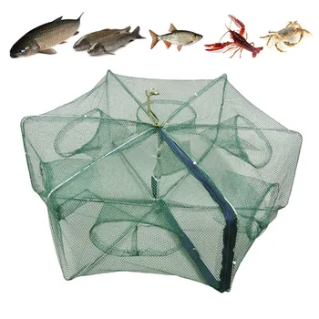 Foldable 6 Holes Fishing Net Fish Shrimp Crab Minnow Automatic Trap Mesh Minnow Crawdad Shrimp Hexagon Mesh Bag Fishpot
Foldable 6 Holes Fishing Net Fish Shrimp Crab Minnow Automatic Trap Mesh Minnow Crawdad Shrimp Hexagon Mesh Bag Fishpot