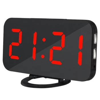 LED Mirror Alarm Clock Dual-USB Output For Mobile Phone Charging Home Decoration
LED Mirror Alarm Clock Dual-USB Output For Mobile Phone Charging Home Decoration
