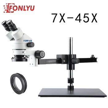 KOPPACE 7X-45X Binocular Compound Zoom Stereo Microscope WF10X Eyepieces 0.7X-4.5X Zoom Objective 144 LED Ring Light
KOPPACE 7X-45X Binocular Compound Zoom Stereo Microscope WF10X Eyepieces 0.7X-4.5X Zoom Objective 144 LED Ring Light