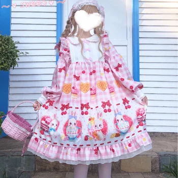 Japanese Lolita rabbit cute Sweet dress kawaii girl gothic girl dress palace vintage high waist bowknot lolita op dress
Japanese Lolita rabbit cute Sweet dress kawaii girl gothic girl dress palace vintage high waist bowknot lolita op dress