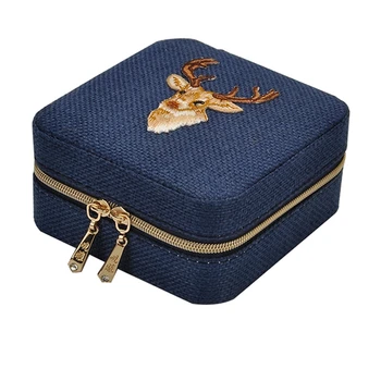 New Linen Box Multifunction Necklace Ring Earings Bracelet Storage Box Organizer Girl Gift Blue 
New Linen Box Multifunction Necklace Ring Earings Bracelet Storage Box Organizer Girl Gift Blue