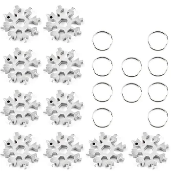 Snowflake Multi-Tool Stainless Steel Snowflake Keychain Tool Snowflake Screwdriver Tool for Outdoor Camping (Silver 10Pack)
Snowflake Multi-Tool Stainless Steel Snowflake Keychain Tool Snowflake Screwdriver Tool for Outdoor Camping (Silver 10Pack)