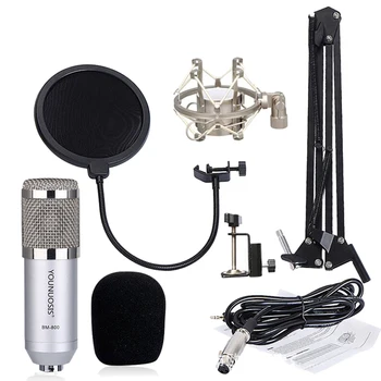 Professional Studio Condenser Microphone Set Adjustable Mic Suspension Scissor Arm Shock Mount Recording Kit - Silver Grey
Professional Studio Condenser Microphone Set Adjustable Mic Suspension Scissor Arm Shock Mount Recording Kit - Silver Grey
