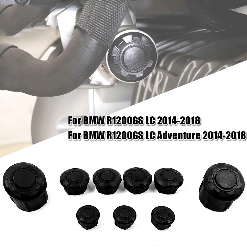 Motorcycle Accessories Frame Hole Prevent dust Cover Caps Decorative Frame Cap For BMW R1200GS LC R1200 GS 1200 adventure 14-181