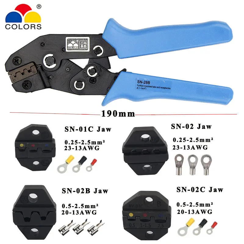 Crimping pliers jaw for 190mm pliers flag types female insulation terminal SN-01C SN-02 SN-02B SN-02C high hardness jaw tools
Crimping pliers jaw for 190mm pliers flag types female insulation terminal SN-01C SN-02 SN-02B SN-02C high hardness jaw tools