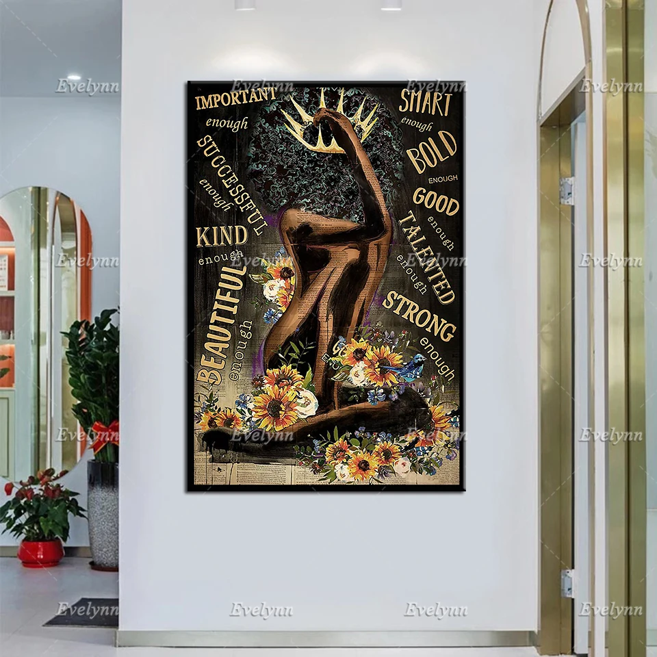 Black Girl Magic Poster - Black Queen Sunflower Prints, Black Woman Wall Art, Black Home Decor Canvas, Africa America Gift
Black Girl Magic Poster - Black Queen Sunflower Prints, Black Woman Wall Art, Black Home Decor Canvas, Africa America Gift