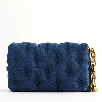 Casual Women's Bag Designer Vintage Chain Bag Women's small handbag Blue Jeans Bag For Women Retro Bags For Woman 
Casual Women's Bag Designer Vintage Chain Bag Women's small handbag Blue Jeans Bag For Women Retro Bags For Woman