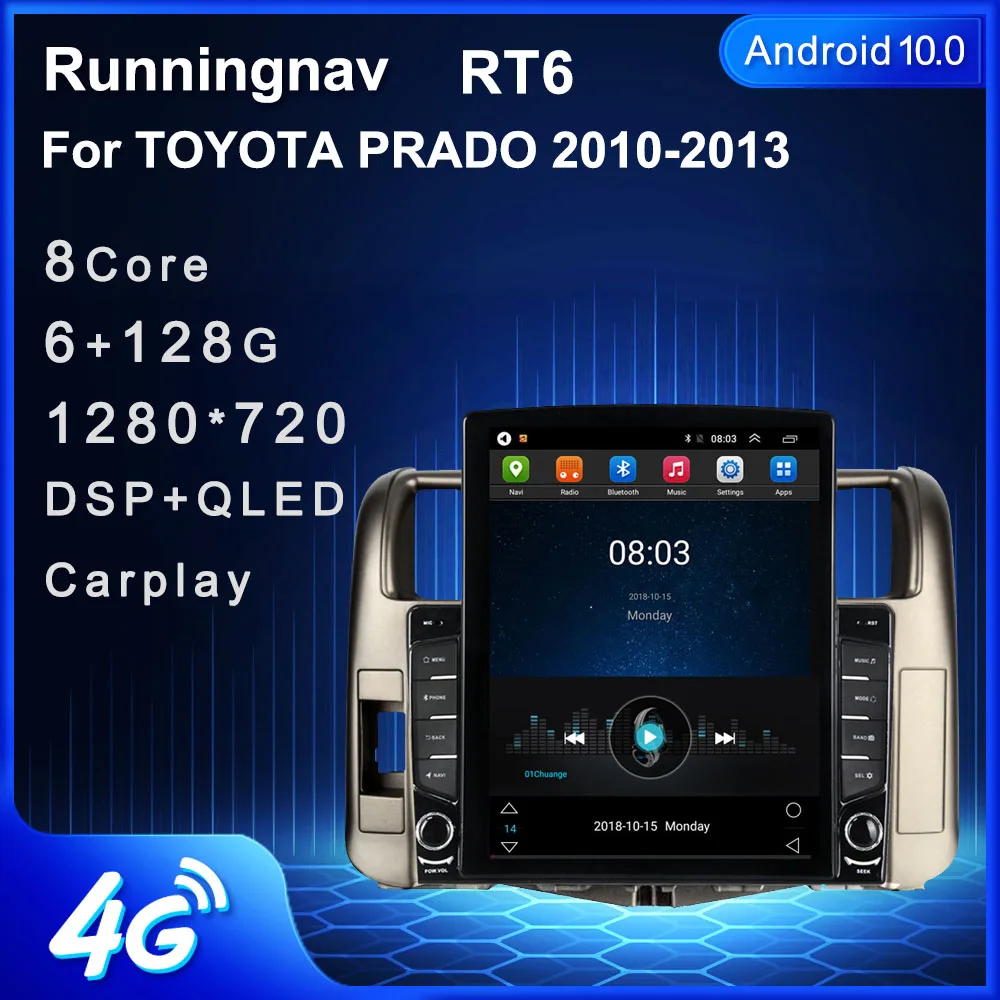 9 7 "Android 10 1 для TOYOTA PRADO 2010 2011 2012 2013 Tesla автомобильное радио мультимедийный