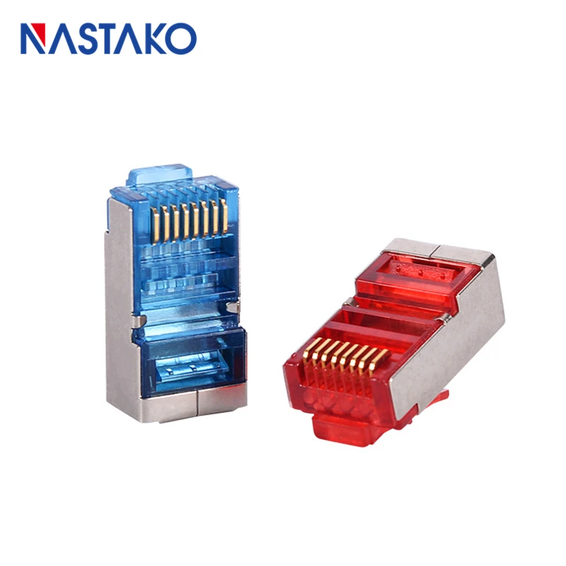 NASTAKO Cat5e Cat6 rj45 connector cat6 network connector rj45 jack plug metal shielded modular Jack terminals
NASTAKO Cat5e Cat6 rj45 connector cat6 network connector rj45 jack plug metal shielded modular Jack terminals