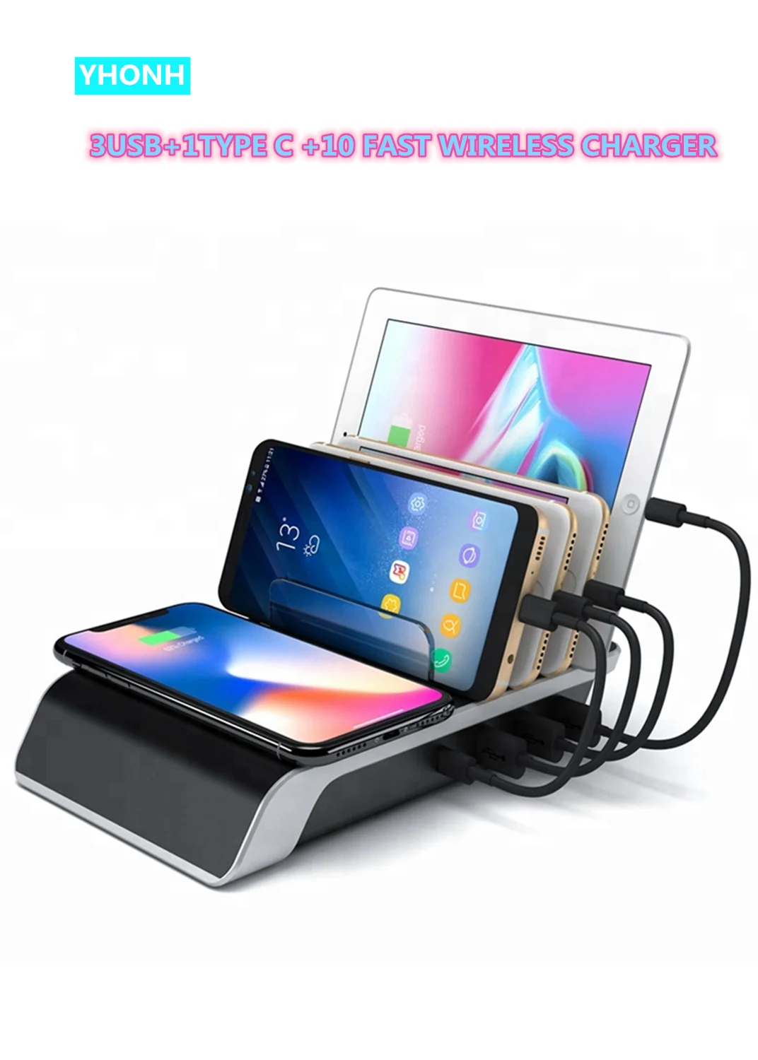 Fast Wireless Charger For Iphone Samsung Qc 3.0 Quick Charge Multi Usb Ports Charging Dock Station Desk Phone Organizer Multiple
Fast Wireless Charger For Iphone Samsung Qc 3.0 Quick Charge Multi Usb Ports Charging Dock Station Desk Phone Organizer Multiple