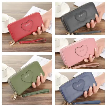 Long Heart Women Wallets Leather Purse Double Zipper Women Purse Ladies Card Bag Clutch Female Purse Money Clip Slim Wallet 
Long Heart Women Wallets Leather Purse Double Zipper Women Purse Ladies Card Bag Clutch Female Purse Money Clip Slim Wallet