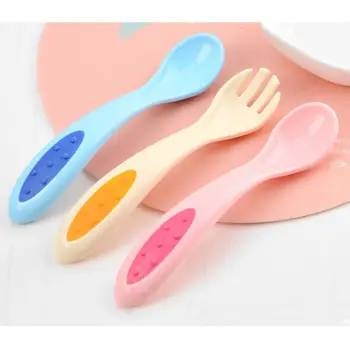 Cute Infant Baby Silicone PP Material Feeding Spoon And Frok Sets Solid Color Soft High Quality Utensils Kids Learning Tableware
Cute Infant Baby Silicone PP Material Feeding Spoon And Frok Sets Solid Color Soft High Quality Utensils Kids Learning Tableware