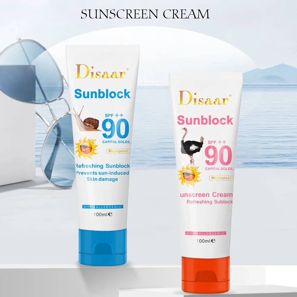 

snail sunscreen cream 100ml,Protection Face Cream Disaar Sunblock 90++ Protective Cream Pigmentation SPF