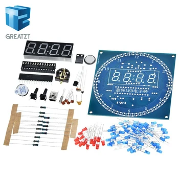 GREATZT DS1302 Rotating LED Display Alarm Electronic Clock Module DIY KIT LED Temperature Display for arduino
GREATZT DS1302 Rotating LED Display Alarm Electronic Clock Module DIY KIT LED Temperature Display for arduino