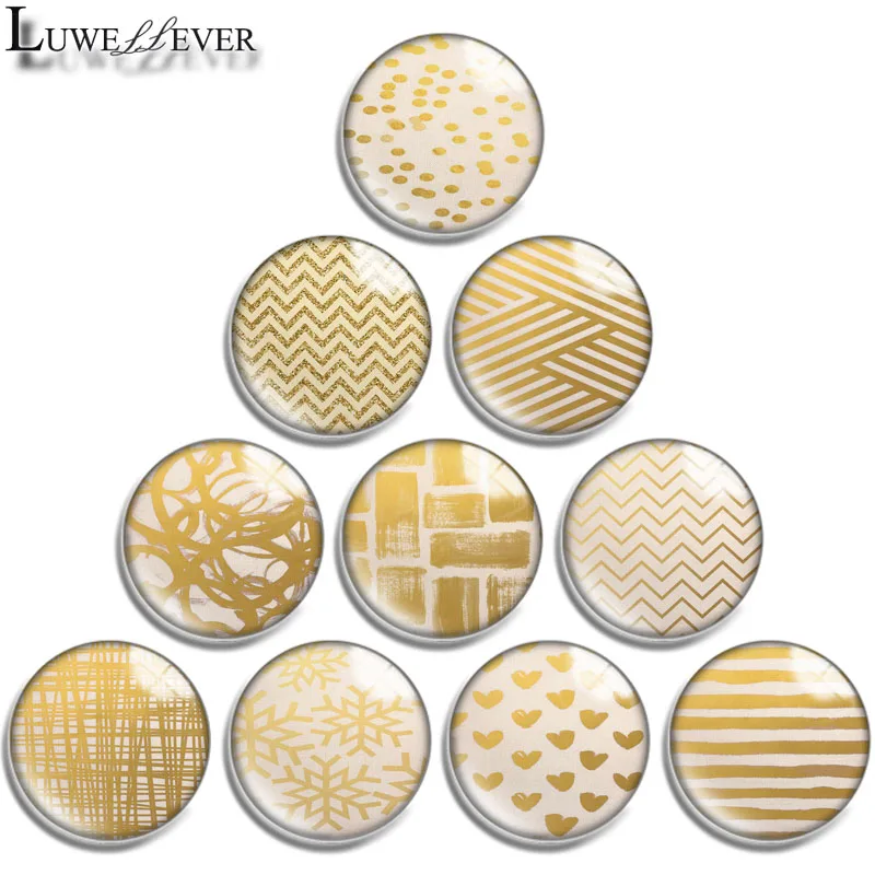 

12mm 14mm 16mm 20mm 25mm 30mm 694 Geometric Mix Round Glass Cabochon Jewelry Finding 18mm Snap Button Charm Bracelet