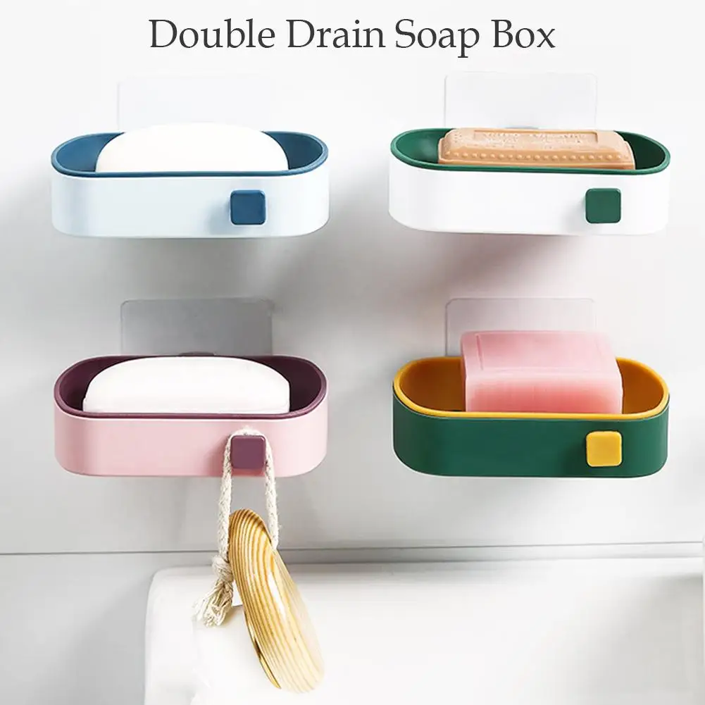 Creative Double Drain Soap Box Free Perforation Shelf Suction Cup Wall-mounted Household Bathroom Toilet Accessories Tool
Creative Double Drain Soap Box Free Perforation Shelf Suction Cup Wall-mounted Household Bathroom Toilet Accessories Tool