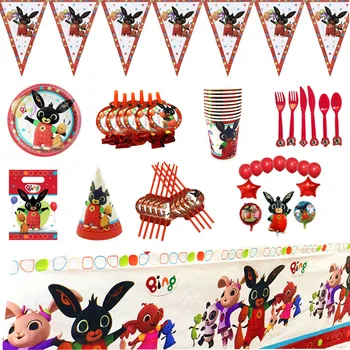 Bing Bunny Theme Birthday Party Decorations Kids Disposable Tableware Paper Plates Napkins Cups Balloons Home Party Baby Shower 
Bing Bunny Theme Birthday Party Decorations Kids Disposable Tableware Paper Plates Napkins Cups Balloons Home Party Baby Shower