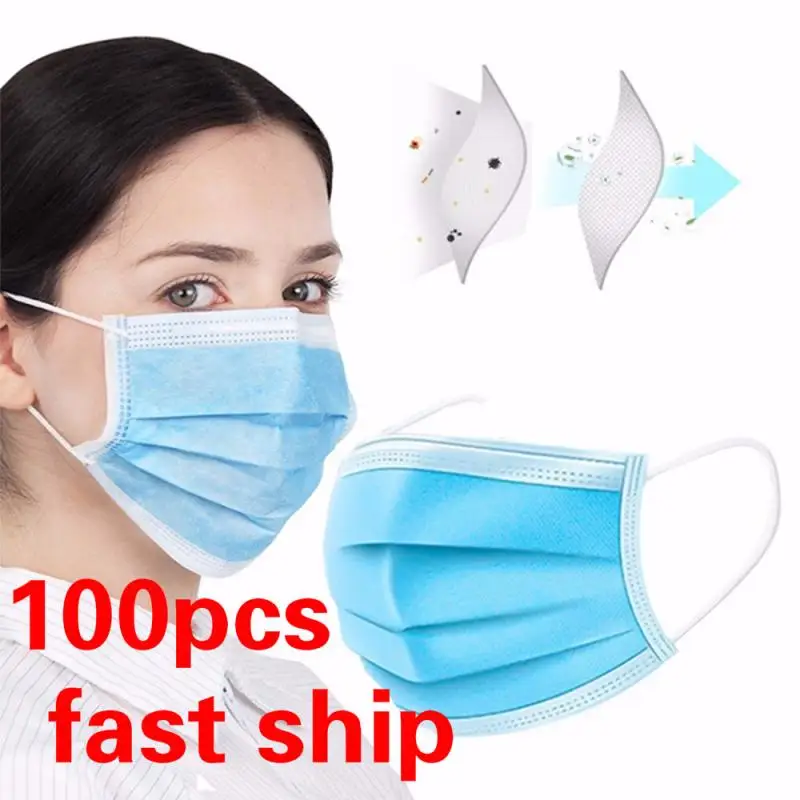 100Pcs Quality Disposable Mask 3 Layer PM2.5 Nonwoven Soft Breathable Anti Pollution Flu Hygiene Masks Features FFP3 KF94 N95
100Pcs Quality Disposable Mask 3 Layer PM2.5 Nonwoven Soft Breathable Anti Pollution Flu Hygiene Masks Features FFP3 KF94 N95