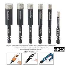 6PCS 6-16mm Diamond Drill Bit Set Porcelain Granite Tile Glass Ceramics Marble Quality Sharp Flat Drill Bit 6/8/10/12/14/16mm
6PCS 6-16mm Diamond Drill Bit Set Porcelain Granite Tile Glass Ceramics Marble Quality Sharp Flat Drill Bit 6/8/10/12/14/16mm