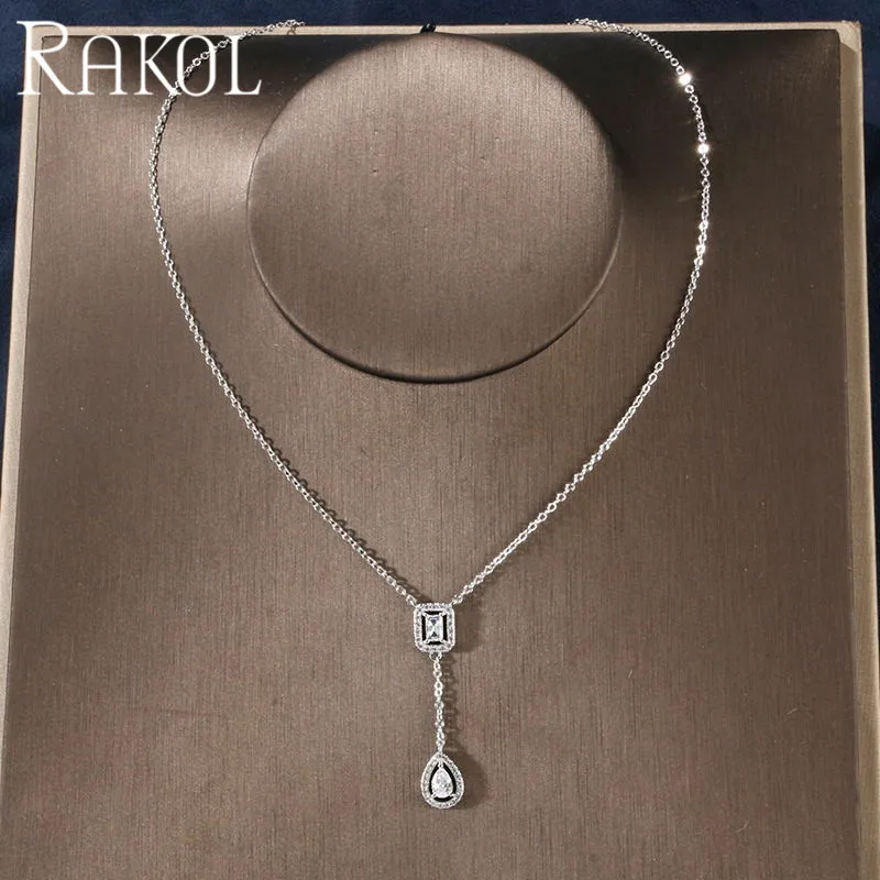 RAKOLFashionable Simple Cubic Zirconia Jewelry Pendant Women Necklace Girl's Party Dress Accessories Anniversary Gift RL20689
RAKOLFashionable Simple Cubic Zirconia Jewelry Pendant Women Necklace Girl's Party Dress Accessories Anniversary Gift RL20689
