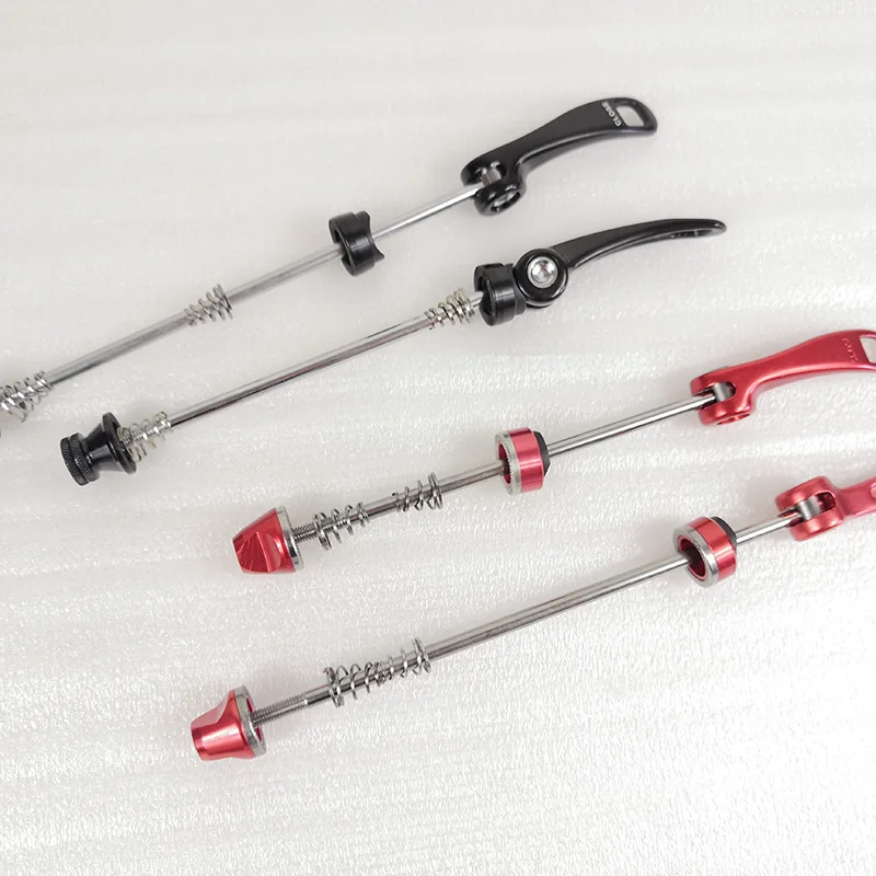 Alloy quick release light skewers for Road bicycle hubs or MTB QR bike hub black red racing bike parts Front and Rear Set 102g
Alloy quick release light skewers for Road bicycle hubs or MTB QR bike hub black red racing bike parts Front and Rear Set 102g