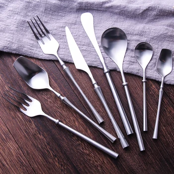 Stainless Steel silverware set New Cutlery Set Silver Color Western Dinnerware Set Cutlery Tableware Kitchen Accessories
Stainless Steel silverware set New Cutlery Set Silver Color Western Dinnerware Set Cutlery Tableware Kitchen Accessories