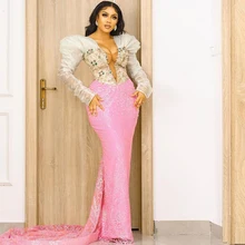 Pink Long Sleeves Prom Dress Mermaid 2022 Satin Evening Dress Custom Made Formal Celebrity Dresses
Pink Long Sleeves Prom Dress Mermaid 2022 Satin Evening Dress Custom Made Formal Celebrity Dresses