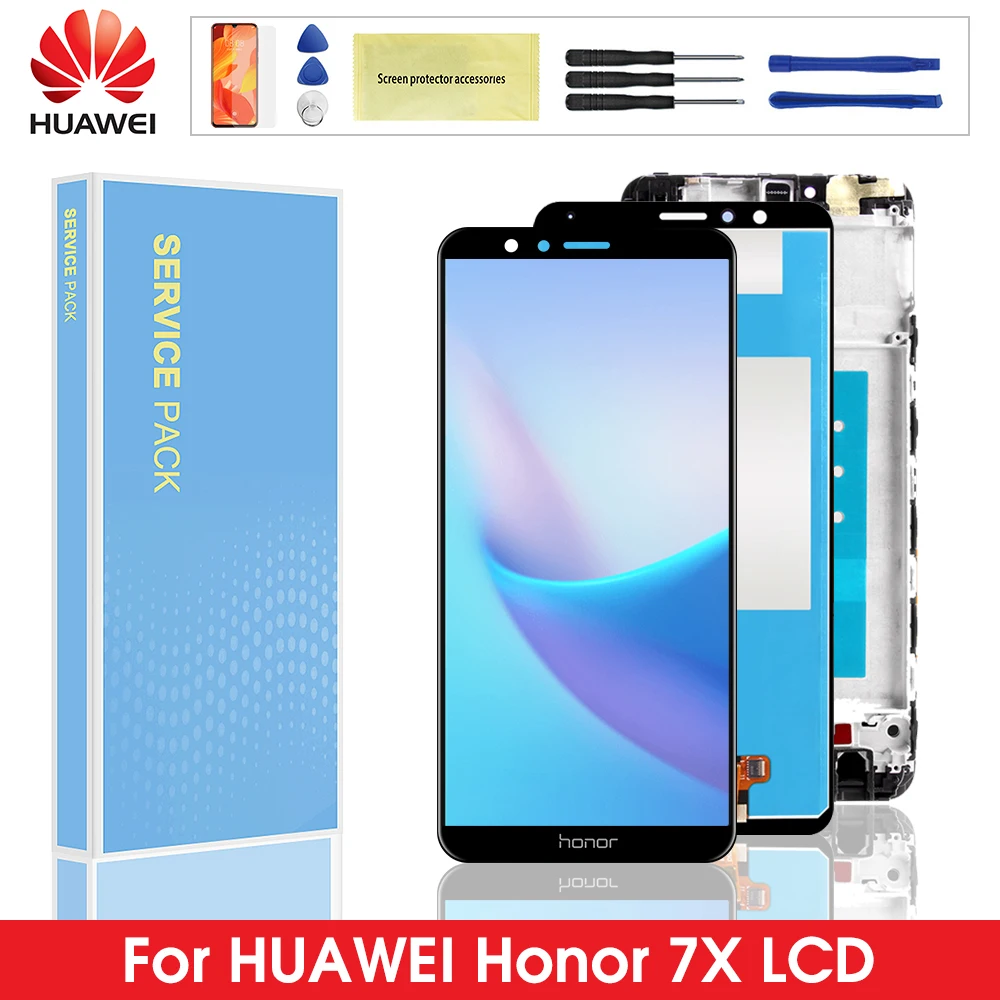 5.93'' Display For HUAWEI Honor 7X Display Touch Screen Digitizer Assembly with Frame for Huawei Honor 7X LCD Replacement Parts
5.93'' Display For HUAWEI Honor 7X Display Touch Screen Digitizer Assembly with Frame for Huawei Honor 7X LCD Replacement Parts