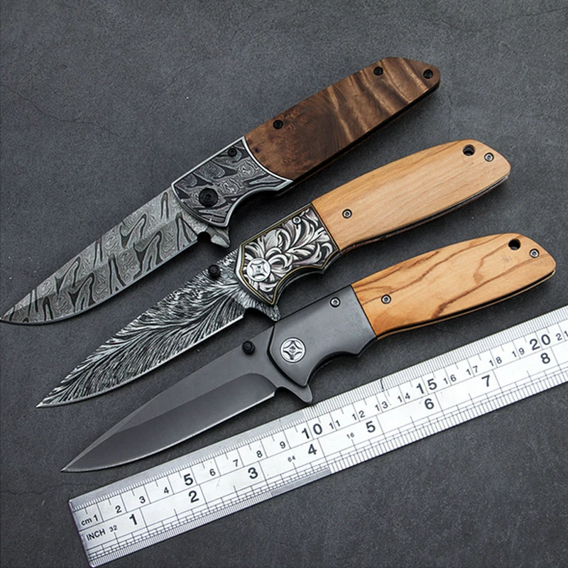 Wooden handle Folding Knife Tactical Hunting Survival EDC Pocket Knives Utility Camping Outdoor Combat Portable Multi Tools
Wooden handle Folding Knife Tactical Hunting Survival EDC Pocket Knives Utility Camping Outdoor Combat Portable Multi Tools