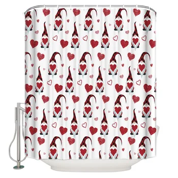 Valentine'S Day Dwarf Love Shower Curtain Bathroom Curtain Polyester Fabric Bath Curtain Washable Home Bath Decor 
Valentine'S Day Dwarf Love Shower Curtain Bathroom Curtain Polyester Fabric Bath Curtain Washable Home Bath Decor