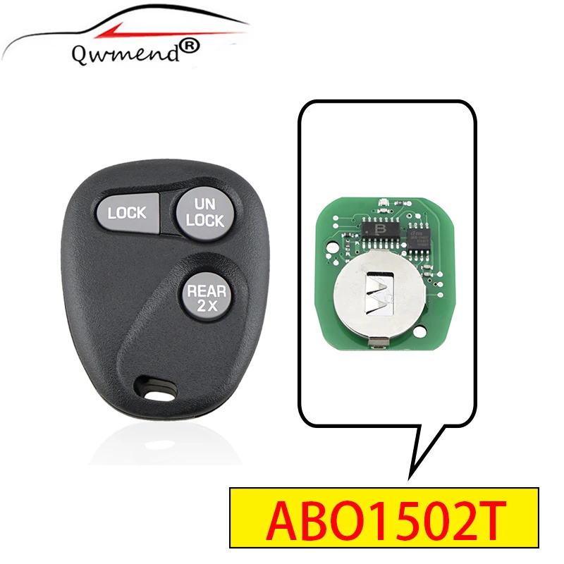 QWMEND 3 Buttons Car Remote Key for Cadillac Chevrolet GMC Oldsmobile Pontiac Saturn 315Mhz ABO1502T Smart Car Key
QWMEND 3 Buttons Car Remote Key for Cadillac Chevrolet GMC Oldsmobile Pontiac Saturn 315Mhz ABO1502T Smart Car Key