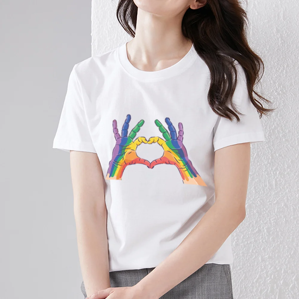 Women's T-shirt Trend Korean Version Sweet and Versatile Printing Hand Ratio Love Pattern Series Ladies O-neck Top Commuter Wear
Women's T-shirt Trend Korean Version Sweet and Versatile Printing Hand Ratio Love Pattern Series Ladies O-neck Top Commuter Wear