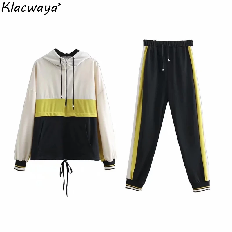 Women Joggers Two Piece Set 2019 Spring-Autumn Patchwork Hoodies Set Oversize Ladies Sweatshirts Set Street-wear Girls tops set
Women Joggers Two Piece Set 2019 Spring-Autumn Patchwork Hoodies Set Oversize Ladies Sweatshirts Set Street-wear Girls tops set