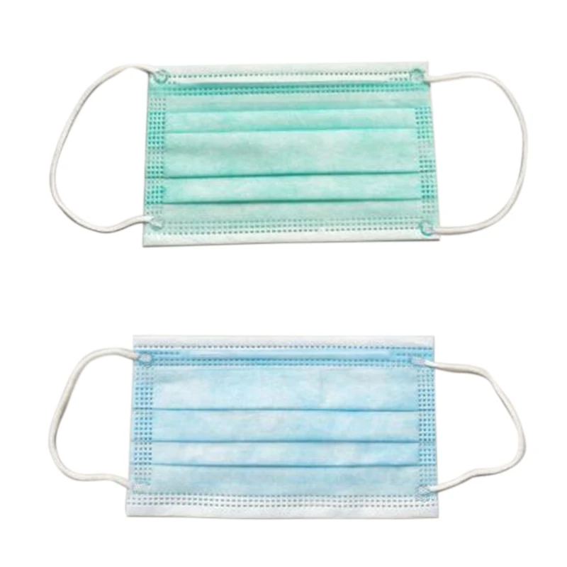 200Pcs 3-Layer Non-Woven Breathable Dust-Proof and Haze-Resistant Disposable Ear Salon Mask