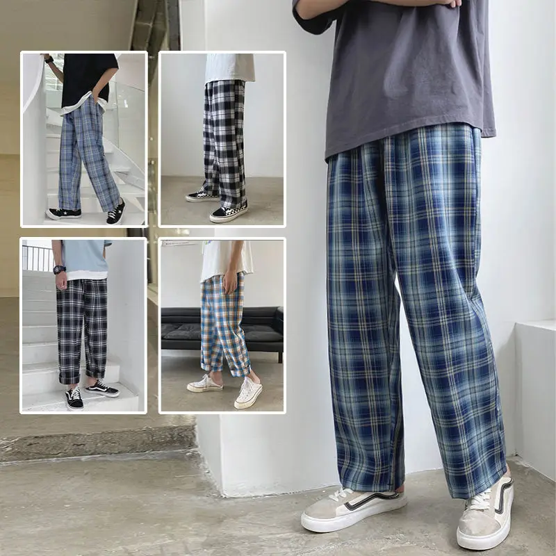 Spring Summer Plaid Pants Men's Fashion Retro Straight Pants Men Streetwear Wild Loose Drawstring Casual Pants Mens S-2XL
Spring Summer Plaid Pants Men's Fashion Retro Straight Pants Men Streetwear Wild Loose Drawstring Casual Pants Mens S-2XL