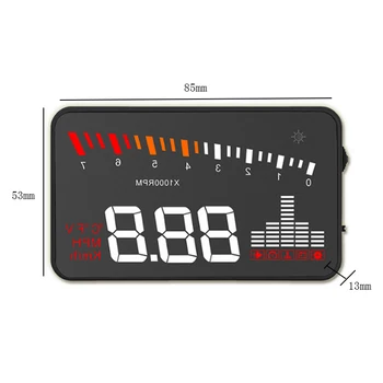 Universal car HUD head-up display car universal digital projector Display Scanner Speed Fuel Warning Alarm Data Diagnostic Tool
Universal car HUD head-up display car universal digital projector Display Scanner Speed Fuel Warning Alarm Data Diagnostic Tool