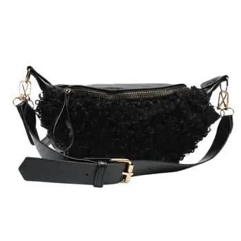 Women Fanny Chest Bag Winter Comfortable Fashion PU Leather Plush Purse Solid Shoulder Crossbody Pack Zipper Money Pouch 
Women Fanny Chest Bag Winter Comfortable Fashion PU Leather Plush Purse Solid Shoulder Crossbody Pack Zipper Money Pouch
