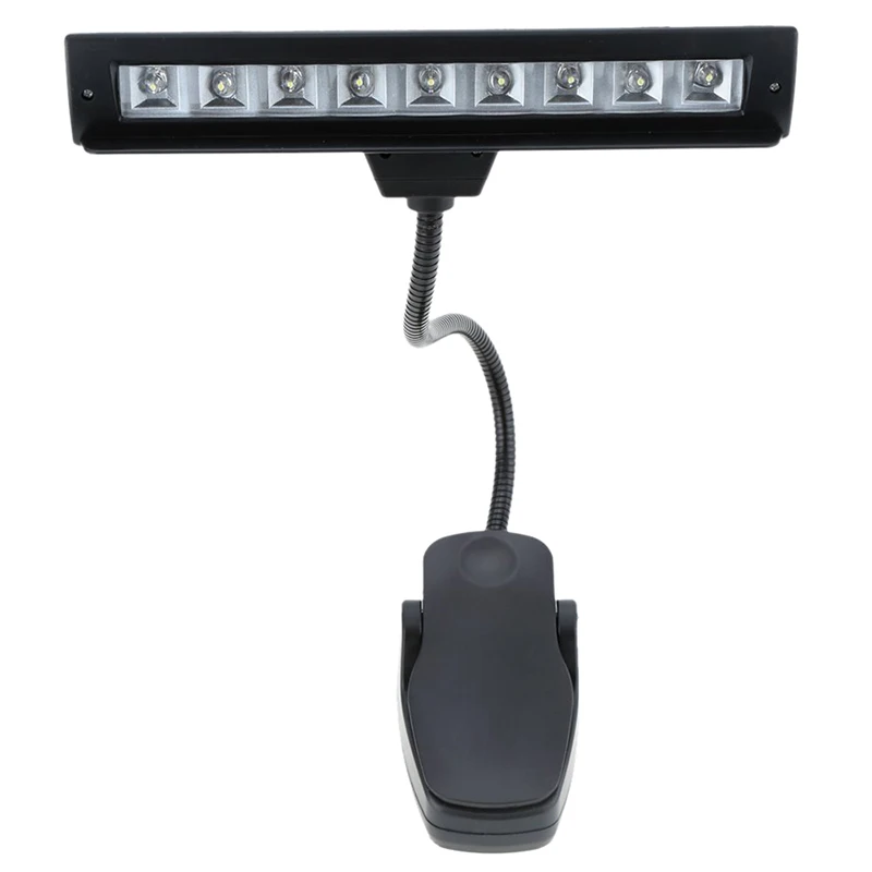 9 LEDs LED Reading Lamp Reading Light Desk Clip Lamp for Piano music score stand Black
9 LEDs LED Reading Lamp Reading Light Desk Clip Lamp for Piano music score stand Black