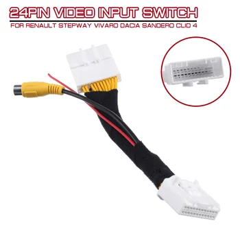 For Renault Stepway Vivaro Dacia Sandero Clio 4 Original 24Pin Video Input Switch Reverse Parking Camera RCA Adapter Cable
For Renault Stepway Vivaro Dacia Sandero Clio 4 Original 24Pin Video Input Switch Reverse Parking Camera RCA Adapter Cable