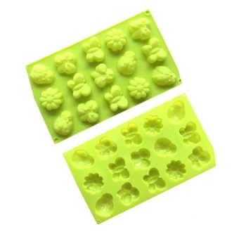 15 hole garden insects Silicone cake mold, silicone chocolate mold 
15 hole garden insects Silicone cake mold, silicone chocolate mold