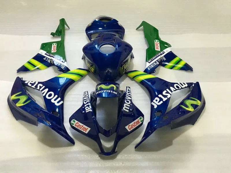 Комплект обтекателей для мотоцикла HONDA CBR600RR 07 08 CBR 600 RR F5 600RR 2007 2008 ABS синий зеленый