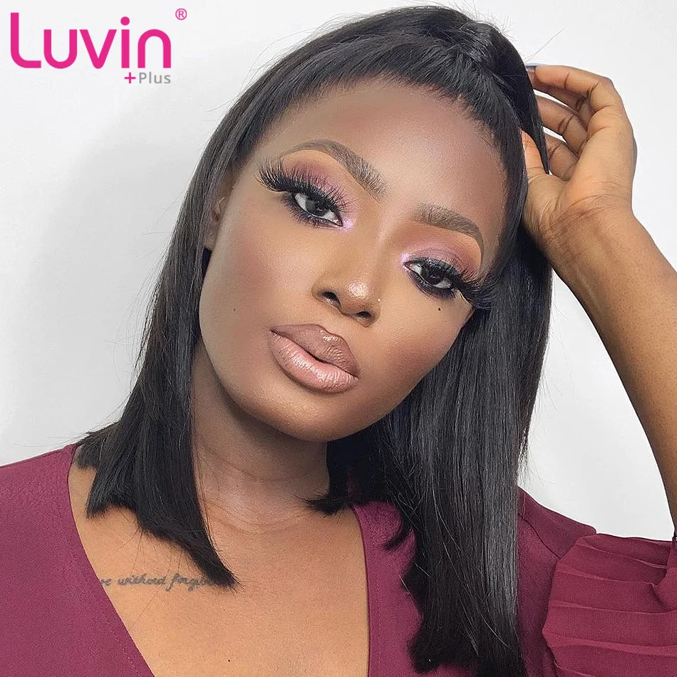 Luvin OneCut Hair Short Bob Lace Front Human Hair Wigs Brazilian Straight Natural Wig Lace Frontal Wig Pre Plucked Baby Hair
Luvin OneCut Hair Short Bob Lace Front Human Hair Wigs Brazilian Straight Natural Wig Lace Frontal Wig Pre Plucked Baby Hair