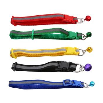 Nylon Pet Necklace Dog Collar Glossy Reflective Safety Buckle Collar With Bell Puppy Kitten Lovely Gift Animal Collar For Cats 
Nylon Pet Necklace Dog Collar Glossy Reflective Safety Buckle Collar With Bell Puppy Kitten Lovely Gift Animal Collar For Cats