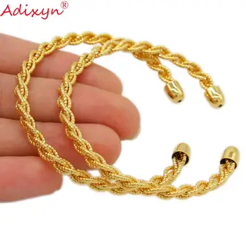 Adixyn 2pcs/lot Twisted Bangle Gold Color Dubai Bangle African Bracelet Arab Middle East Dubai Wedding Jewelry Gifts N10084
Adixyn 2pcs/lot Twisted Bangle Gold Color Dubai Bangle African Bracelet Arab Middle East Dubai Wedding Jewelry Gifts N10084