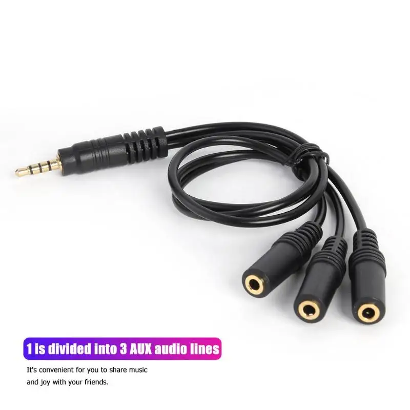 Audio Splitter Cable 3.5mm TRS 3/4 Pole PVC Support Voice Transmission Male Plug to 1/8inch 3.5mm 3 Output Stereo
Audio Splitter Cable 3.5mm TRS 3/4 Pole PVC Support Voice Transmission Male Plug to 1/8inch 3.5mm 3 Output Stereo