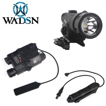 WADSN M720V Tactical Flashlight LA-15 Green Laser PEQ 15 Augmented Pressure Mount Double Control Switch Hunting Weapon Lights
WADSN M720V Tactical Flashlight LA-15 Green Laser PEQ 15 Augmented Pressure Mount Double Control Switch Hunting Weapon Lights