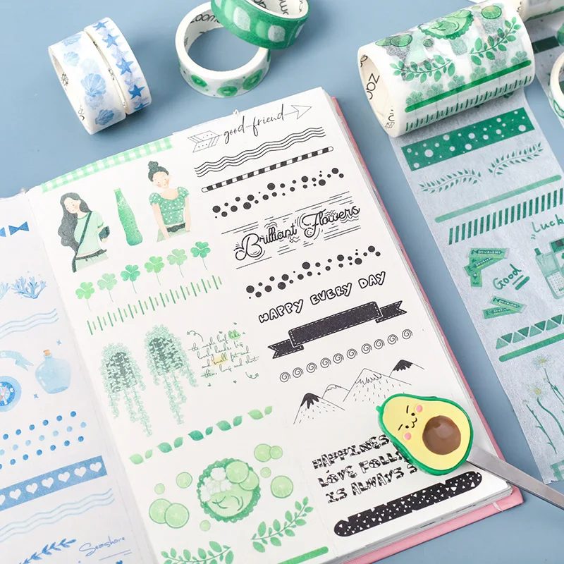 Mohamm Listen The end of Summer Series Color Washi Masking Tape Release Paper Scrapbooking Stationery Decorative Tape 6PCS
Mohamm Listen The end of Summer Series Color Washi Masking Tape Release Paper Scrapbooking Stationery Decorative Tape 6PCS