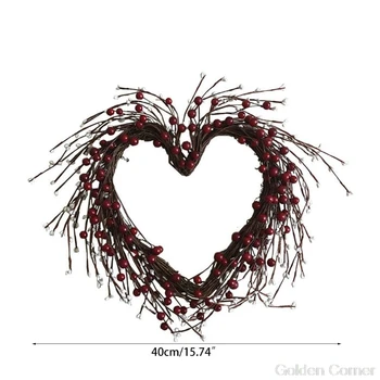 Heart-shaped Berries Artificial Flowers Wreath Christmas Wreath Outdoor for Front Door Wall Window Party Wedding Au10 20
Heart-shaped Berries Artificial Flowers Wreath Christmas Wreath Outdoor for Front Door Wall Window Party Wedding Au10 20