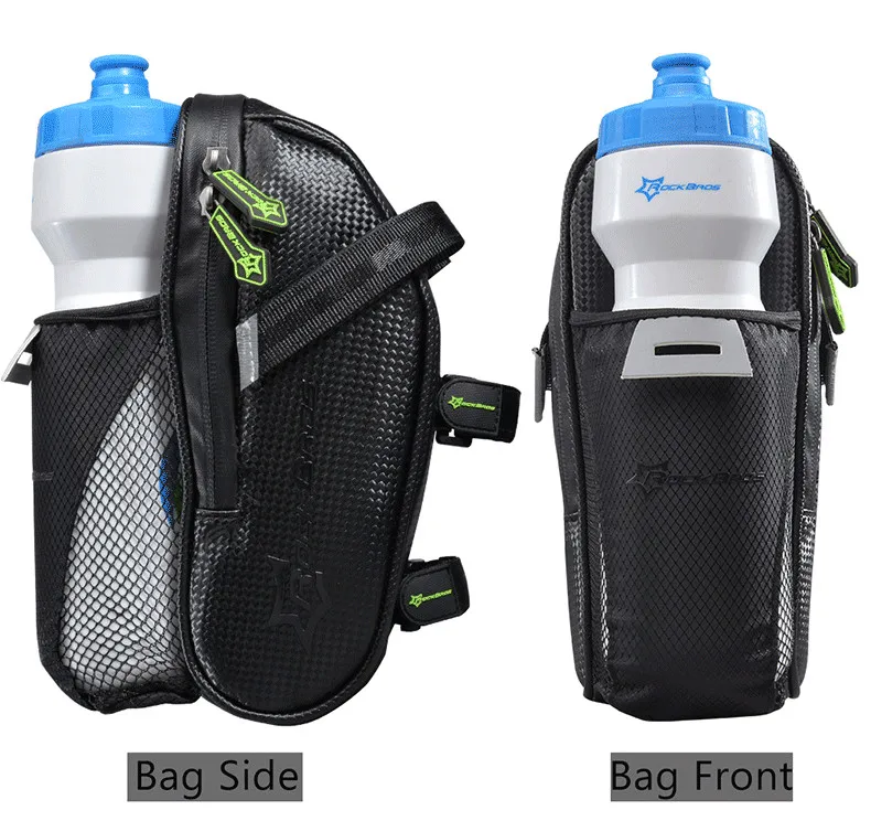 Perfect ROCKBROS Bicycle Saddle Bag With Water Bottle Pocket Waterproof MTB Bike Rear Bags Cycling Rear Seat Tail Bag Bike Accessories 17